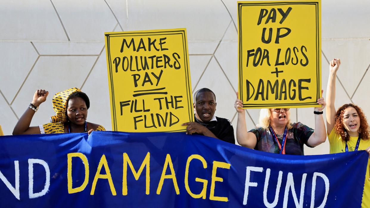 Abbildung: Protest for a Loss and Damage Fund