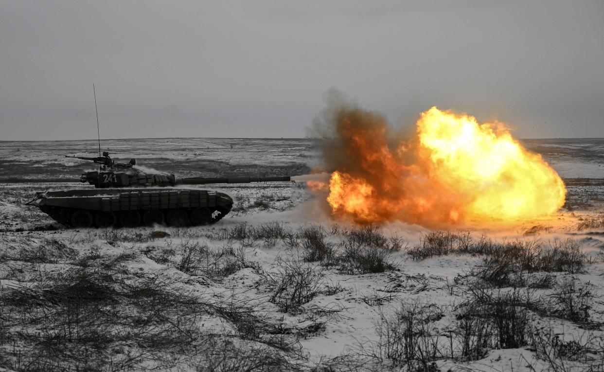 A Russian T-72B3, Rostov, 12. Januar 2022