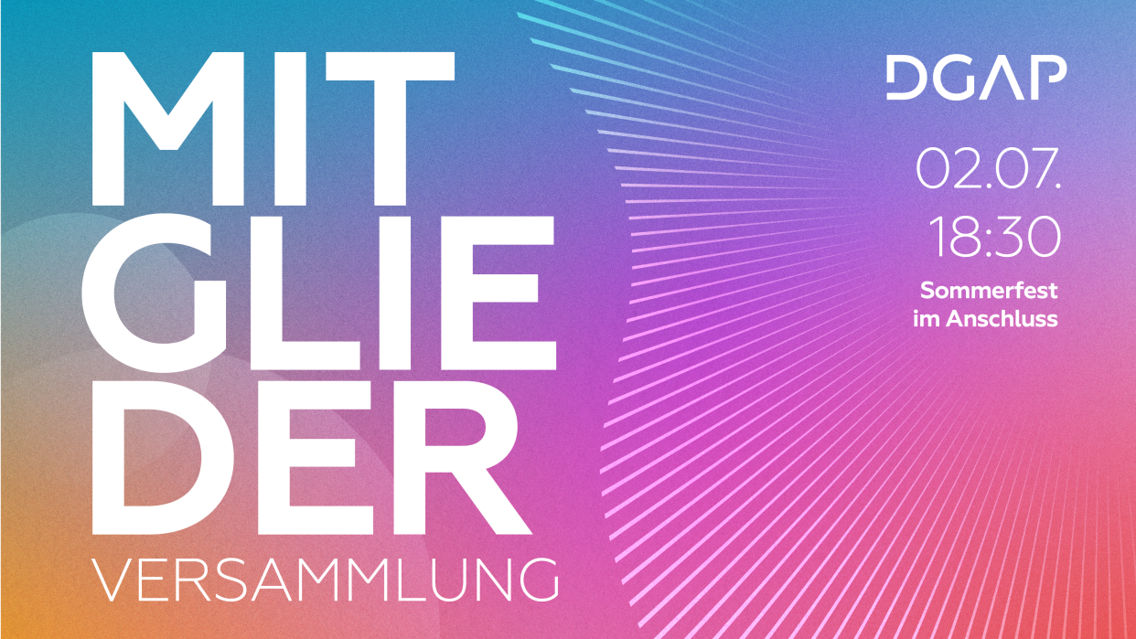 Bild: Visueller Hinweis auf die Mitgliederversammlung und das Sommerfest 2026