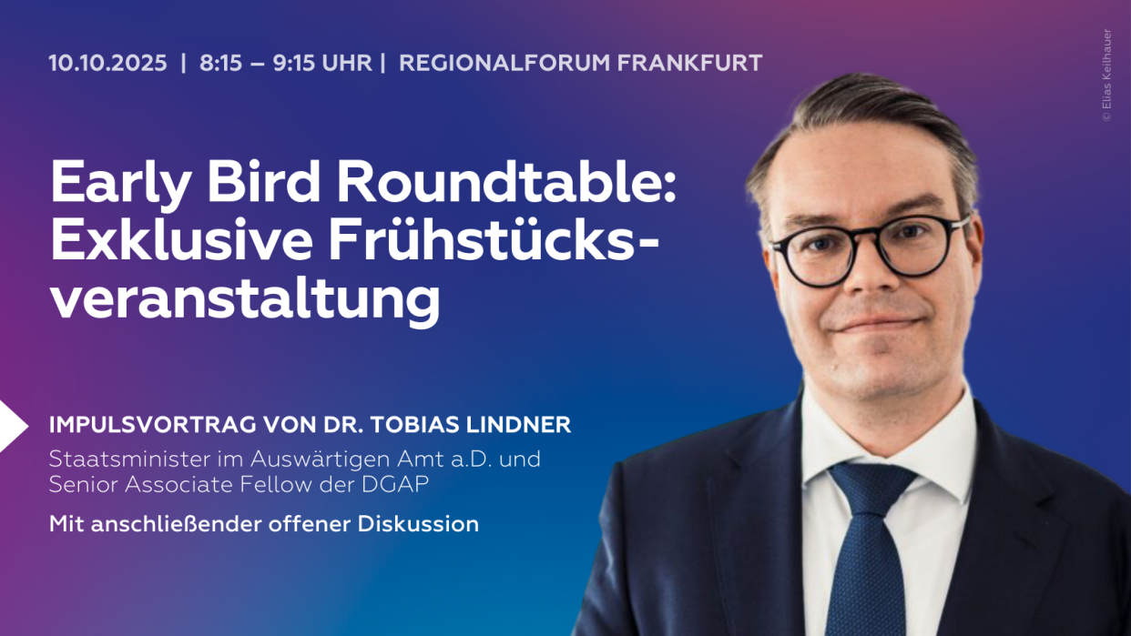 Early Bird Roundtable mit Tobias Lindner