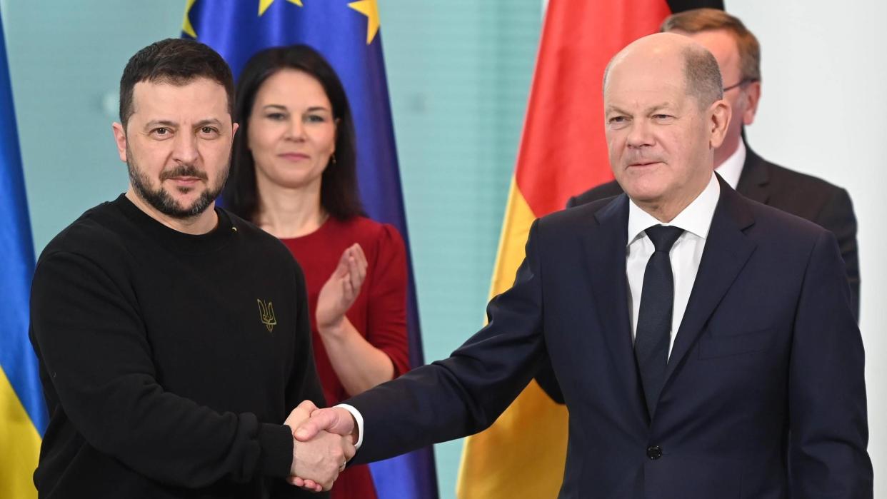 Olaf Scholz trifft Wolodymyr Selensky Bundeskanzler Olaf Scholz (SPD) triftt am 16.02.2024