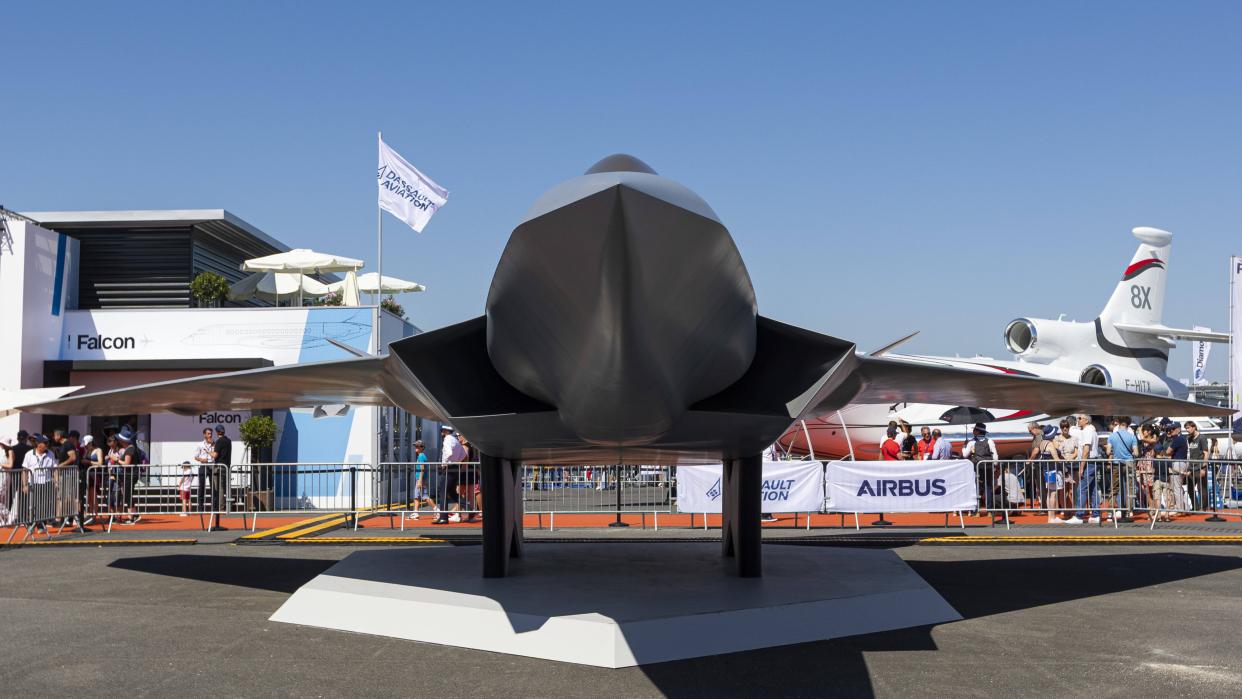 FCAS Fighter Jet During Paris Air Show 2023 Mock up display at Paris