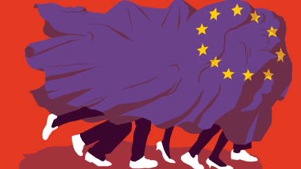 An illustration showing a EU flag
