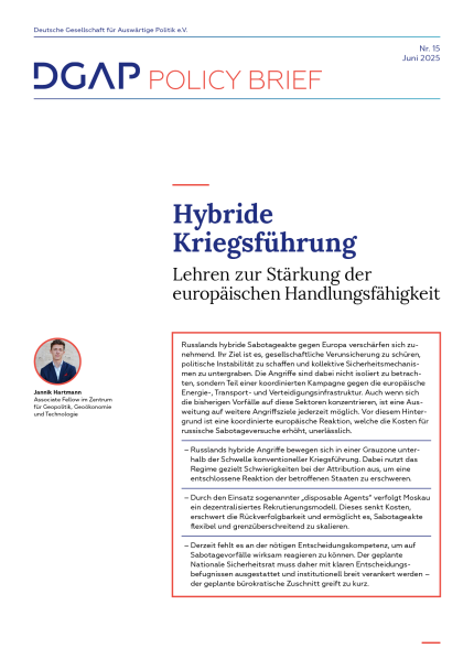 DGAP Policy Brief Nr.15, Juni 2025, 10 S.