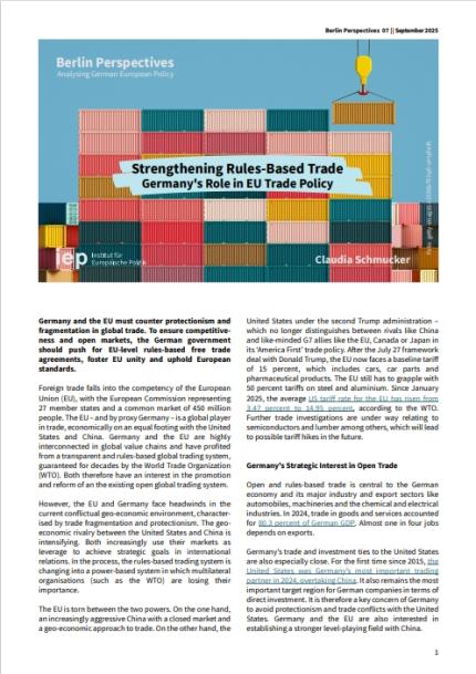 EU Trade Policy, Berlin Perspectives 07, September 2025
