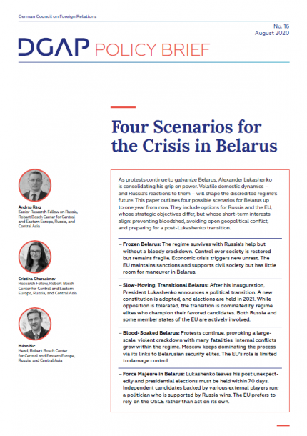 Four Scenarios for the Crisis in Belarus