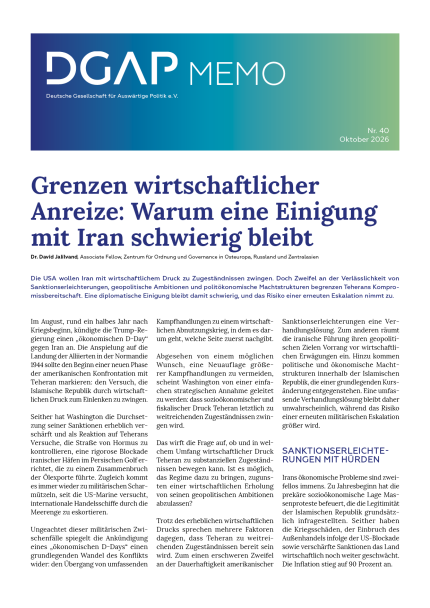DGAP Memo Nr. 40, 29. Oktober 2026, 4 S.-COVER