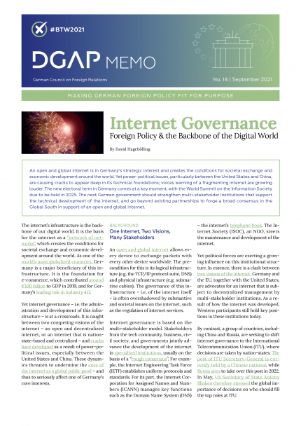 Screenshot of cover of PDF version of DGAP Memo No. 14
