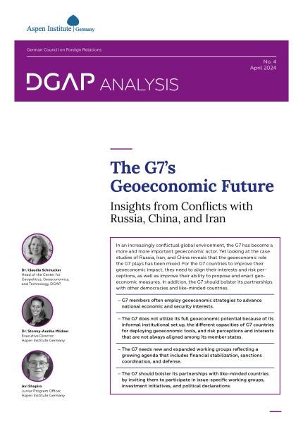 Cover of PDF version of DGAP Analysis No. 4, May 6, 2ß24