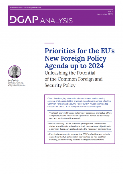 Priorities For The EU’s New Foreign Policy Agenda Up To 2024 | DGAP