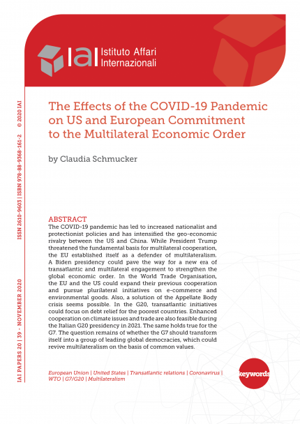 The Effects of the COVID-19 Pandemic on US and European Commitment to the Multilateral Economic Order-Cover