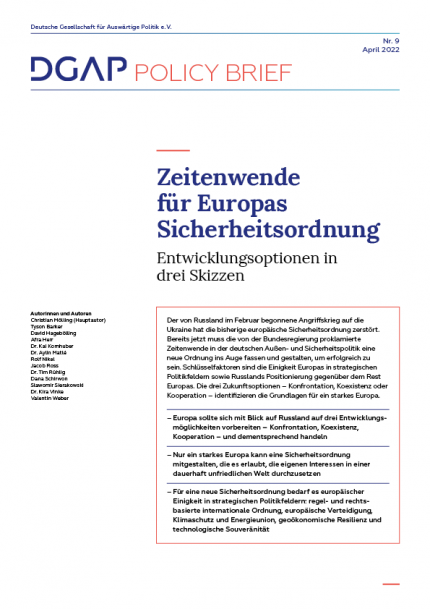 Cover: Policy Brief Nr 9 - Zeitenwende