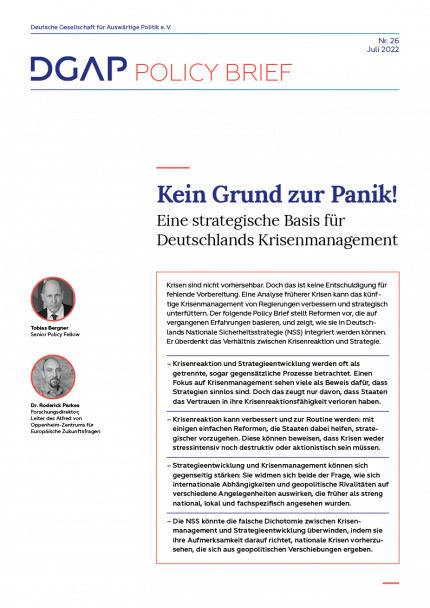 DGAP Policy Brief Nr. 26, Juli 2022, 8 S.