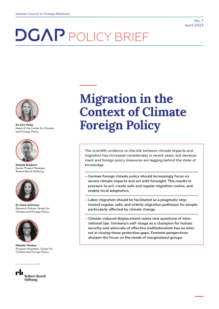 DGAP Policy Brief No. 7, April 13, 2023, 10 pp.-Cover