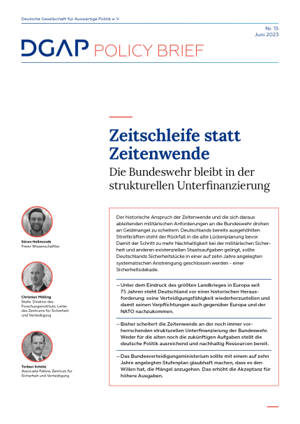 DGAP Policy Brief Nr. 15, 15. Juni 2023, 10 S.-Cover