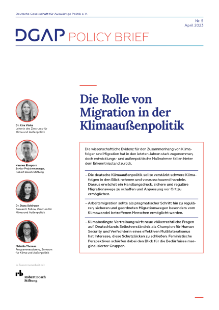 DGAP Policy Brief Nr. 5, 05. April 2023, 11 S.-Cover